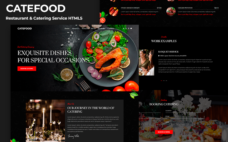Catefood - Restaurant & Catering Service HTML5 Landing Page