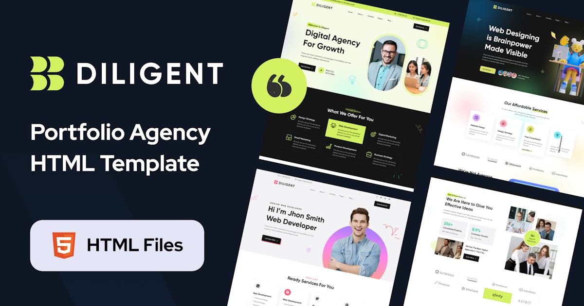 Diligent - Agency & Portfolio HTML Template
