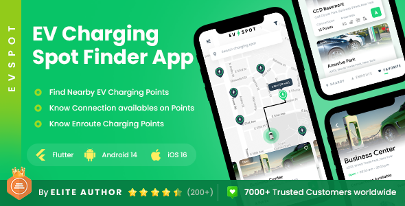 EV Charging Station App| Electric Vehicle Charging Spot App| Charging Finder App| EV Spot | Flutter