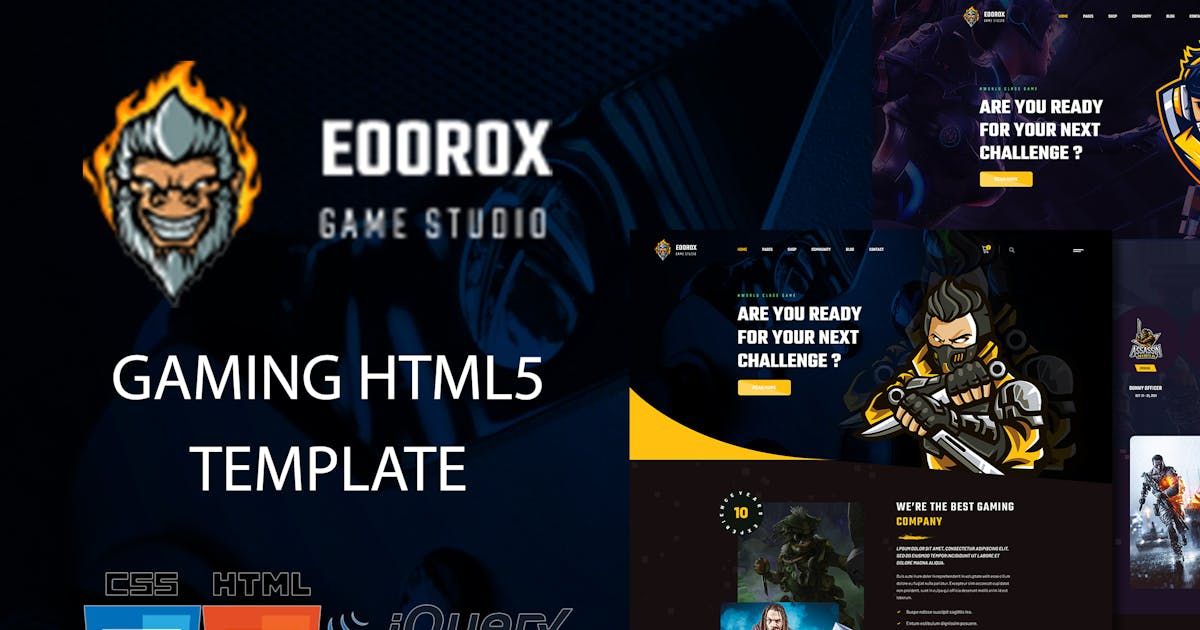 Eoorox - Gaming and eSports HTML5 Template