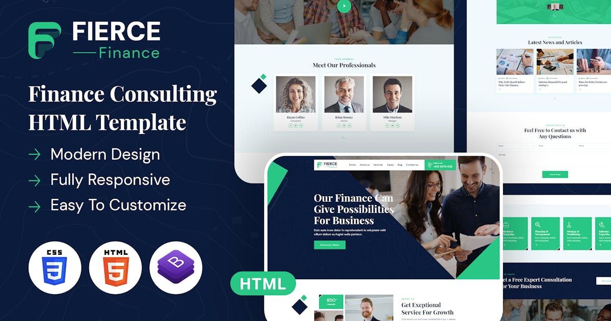 Fierce Finance | HTML Template - code.market