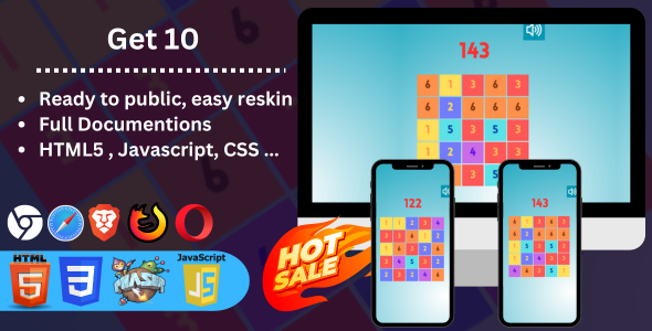 Get 10 HTML5 Game (Phaser 3)