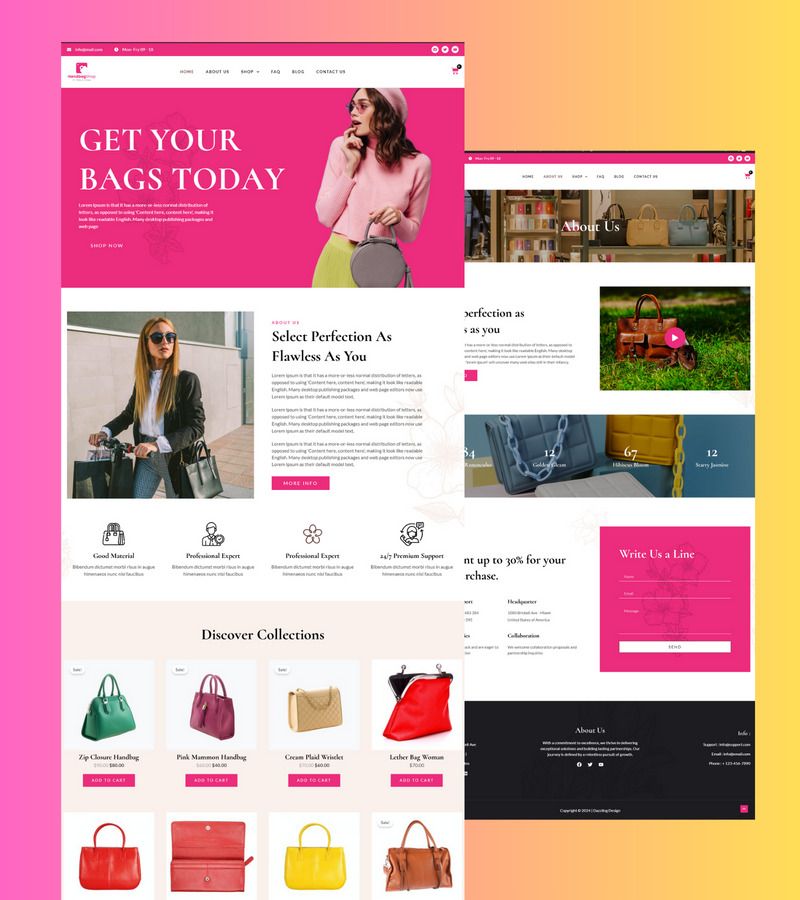 Handbag Shop WooCommerce WordPress Theme - Features Image 1