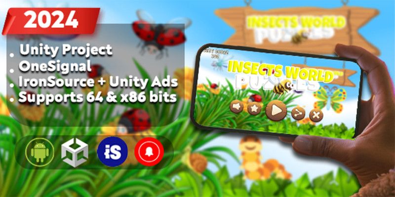 Insects World Puzzles - Unity Game Project  by Shadowgames1r3