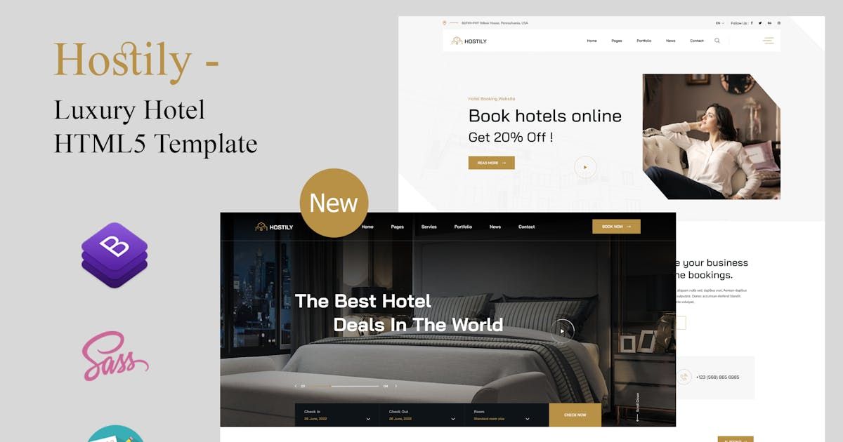 Luxury Hotel Booking Bootstrap Template