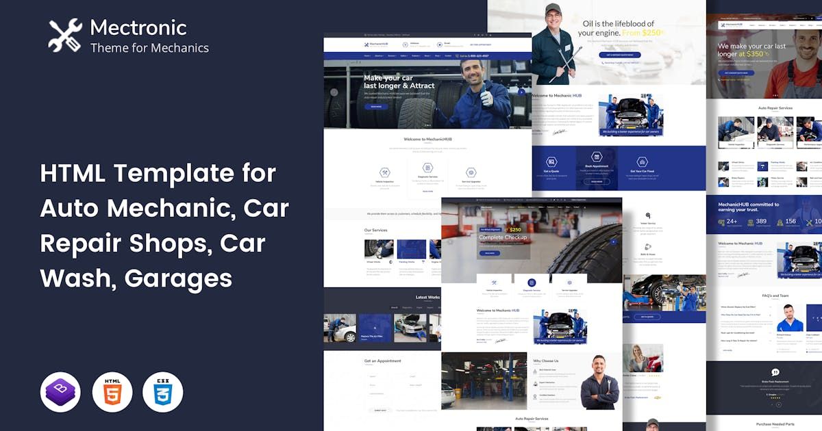 Mechanic HUB - Car Repair HTML Template