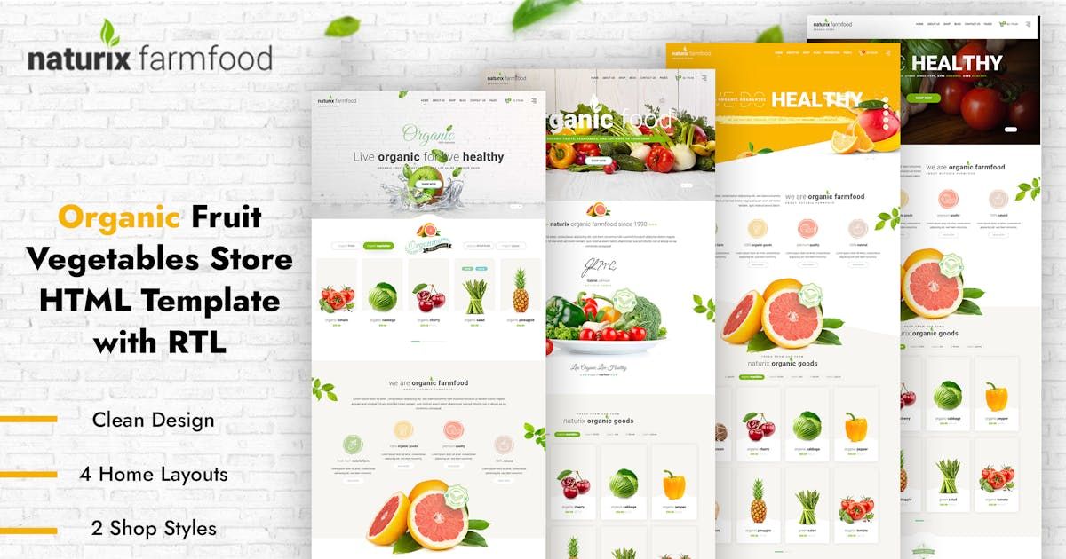Naturix - Organic Fruit Vegetables Store HTML