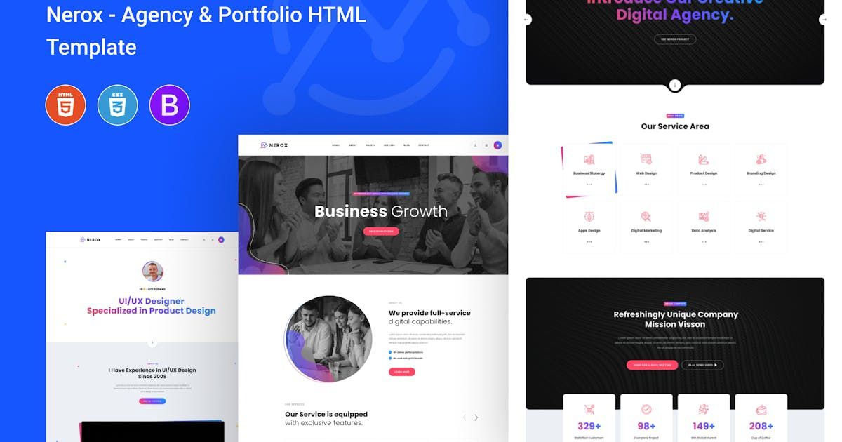 Nerox - Agency & Portfolio HTML Template