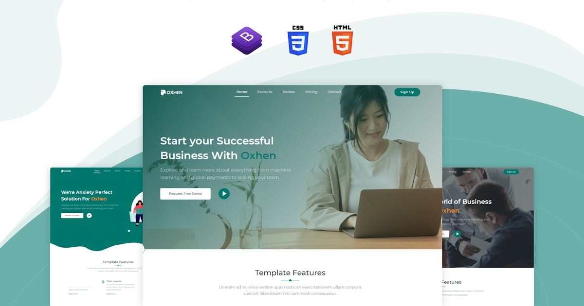 Oxhen - Bootstrap 5 HTML Landing Page Template