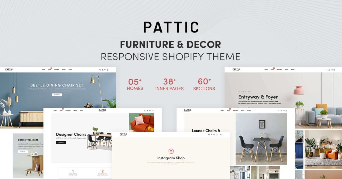 Pattic - Furniture & Decor Responsive Shopify Theme