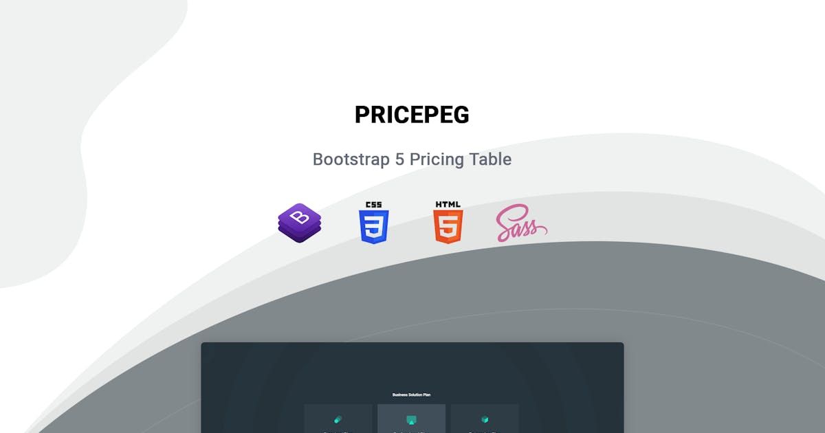 Pricepeg - Bootstrap 5 Pricing Table