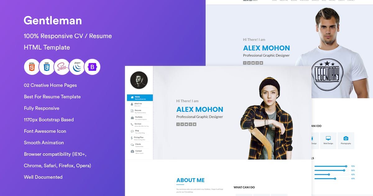 Responsive CV / Resume HTML Template