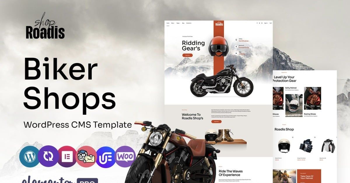 Roadis - Biker Shop Multipurpose WordPress Elementor Theme