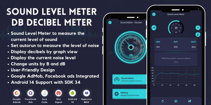Sound Level Meter DB Decibel Meter Android by MJAppsStudio