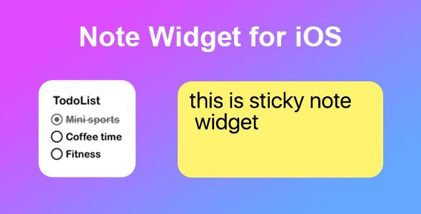 Sticky Note Widget for iOS 17