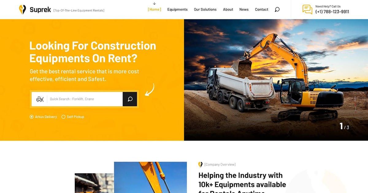 Suprek - construction equipment HTML