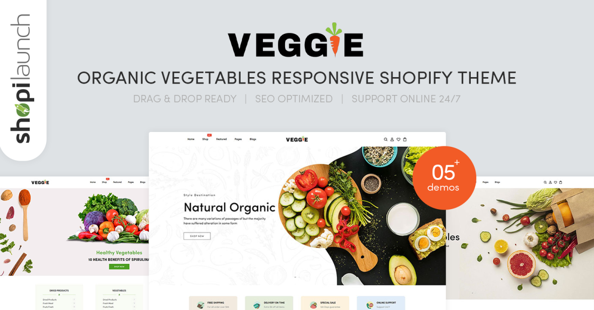 Vegge - Organic Vegetables Responsive Shopify Theme