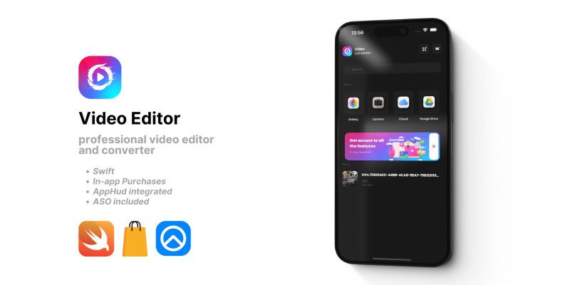 Video Editor And Converter - iOS app Template by Novlasoft