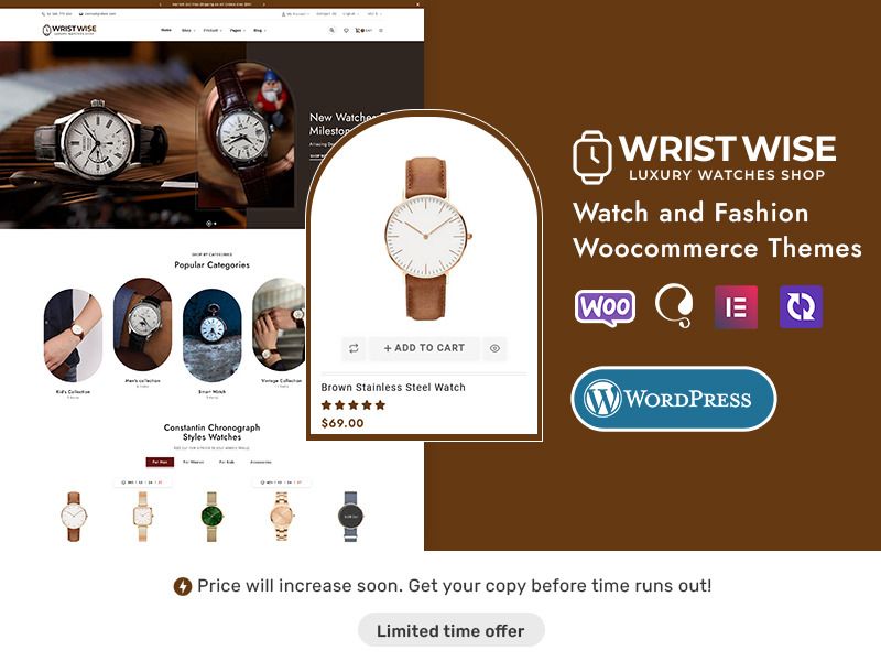 WristWise - Watches & Accessories - WooCommerce Theme - Features Image 1