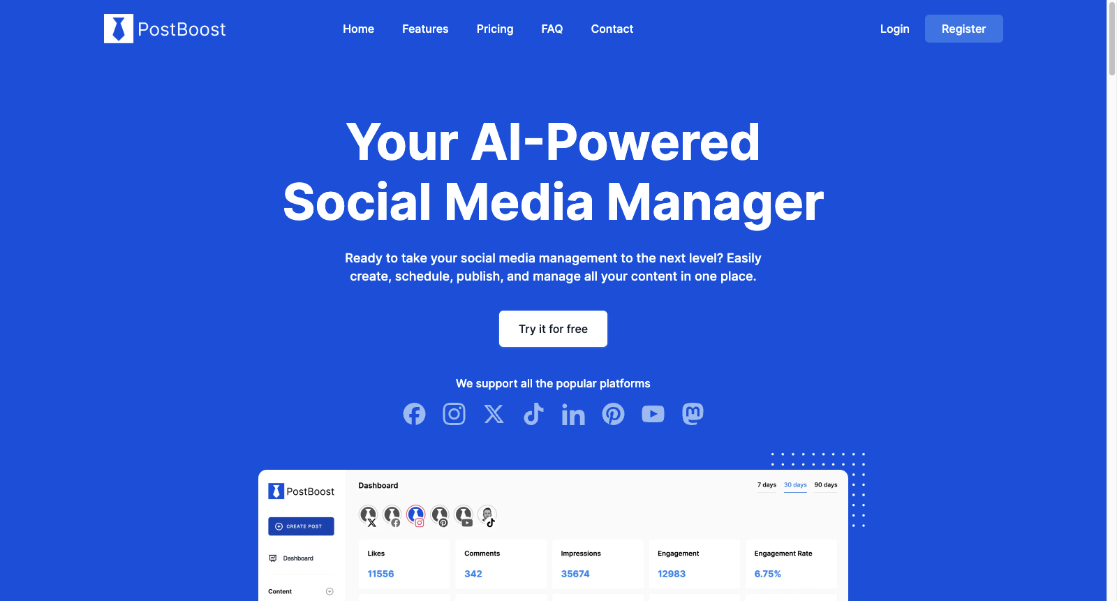 PostBoost | Your AI-Powered Social Media Manager