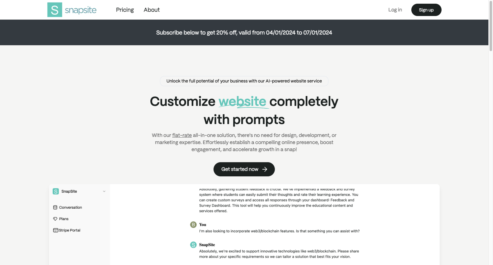 SnapSite: Customize your website effortlessly