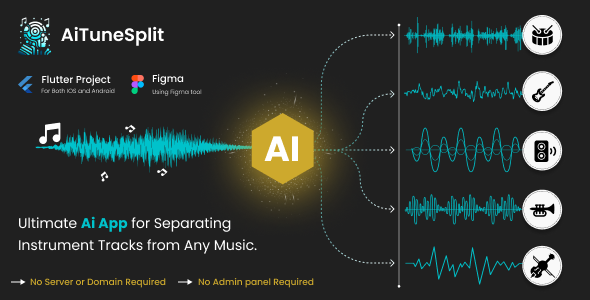 AiTuneSplit - AI separates Instruments from any music easily | Android, iOS | Full Flutter app