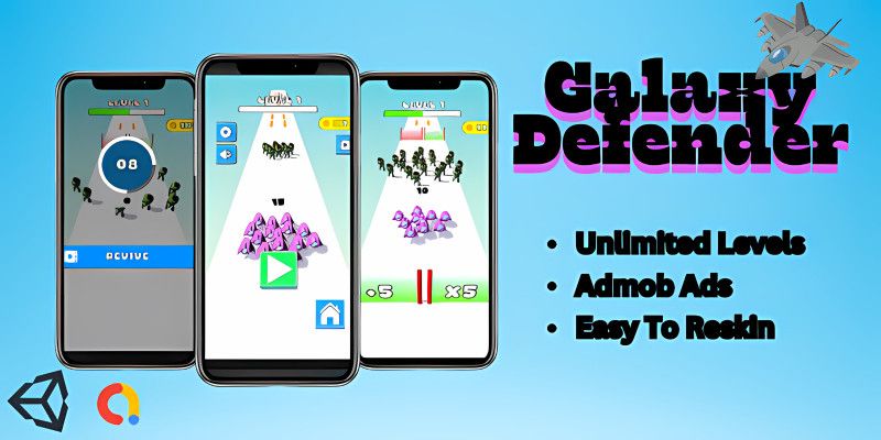 Galaxy Defender - Unity Hyper Casual Game by Skinox
