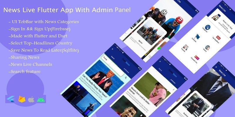 News Live Flutter App With Admin Panel by Sayedmhmd