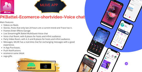 MLIVE APP SHORT VIDEO-LIVE STREAMING-VOICE CHAT-ECOMERRCE
