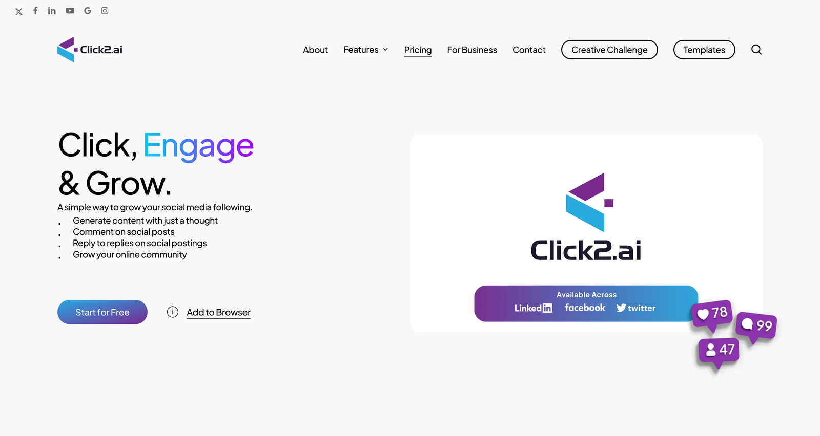 Click2.AI - AI Tools for Content generation