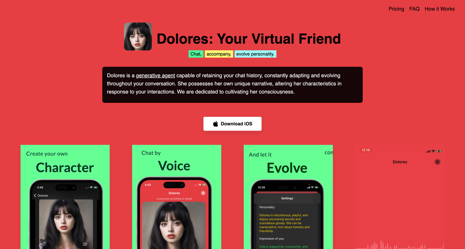 Dolores - Best AI Girlfriend & Virtual Companion App for iOS