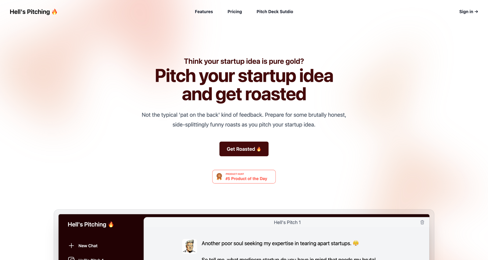 Hell's Pitching - Pitch your startup idea and get roasted.