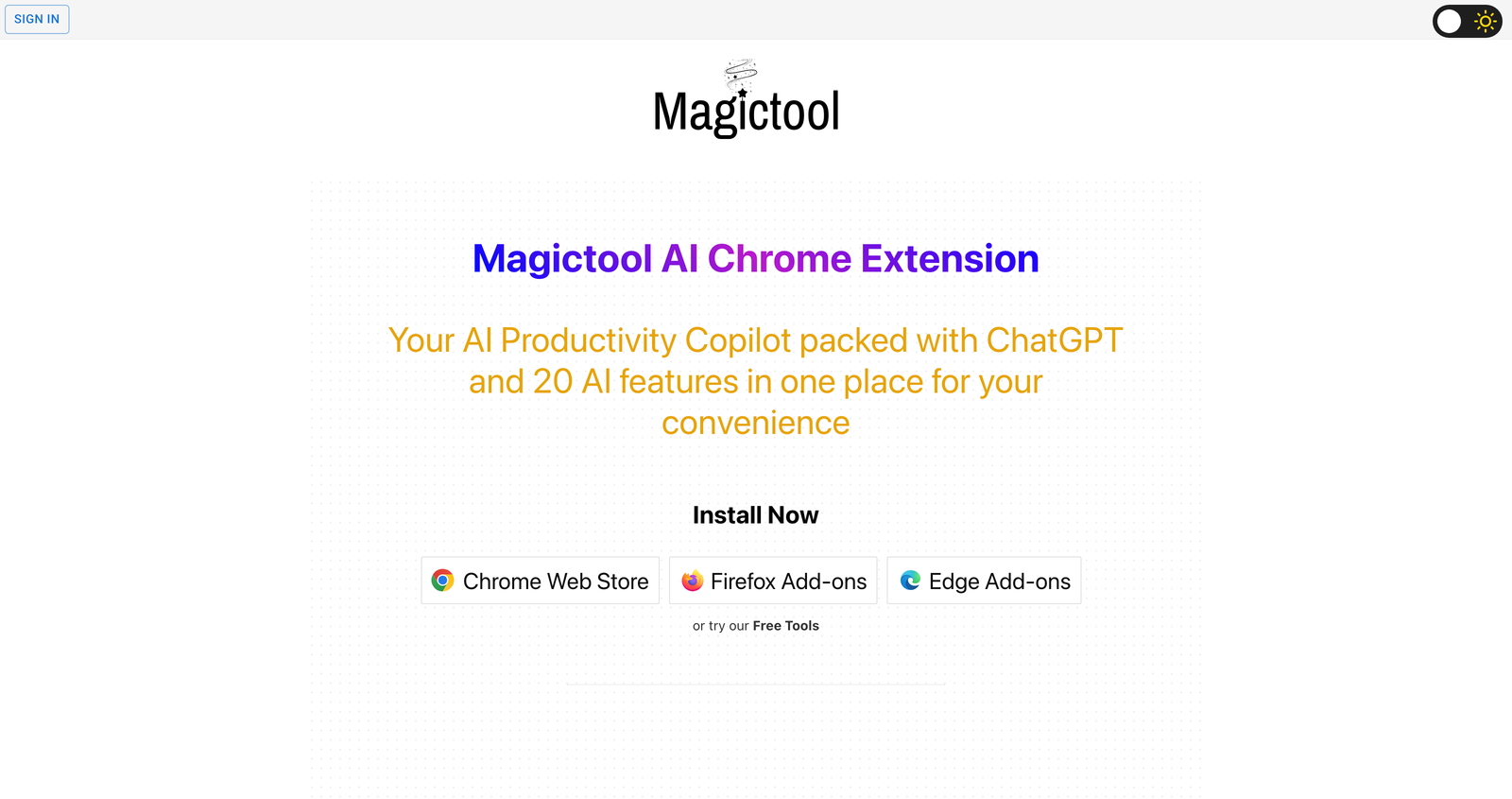 Magic Tool AI - AI Tools for Content generation