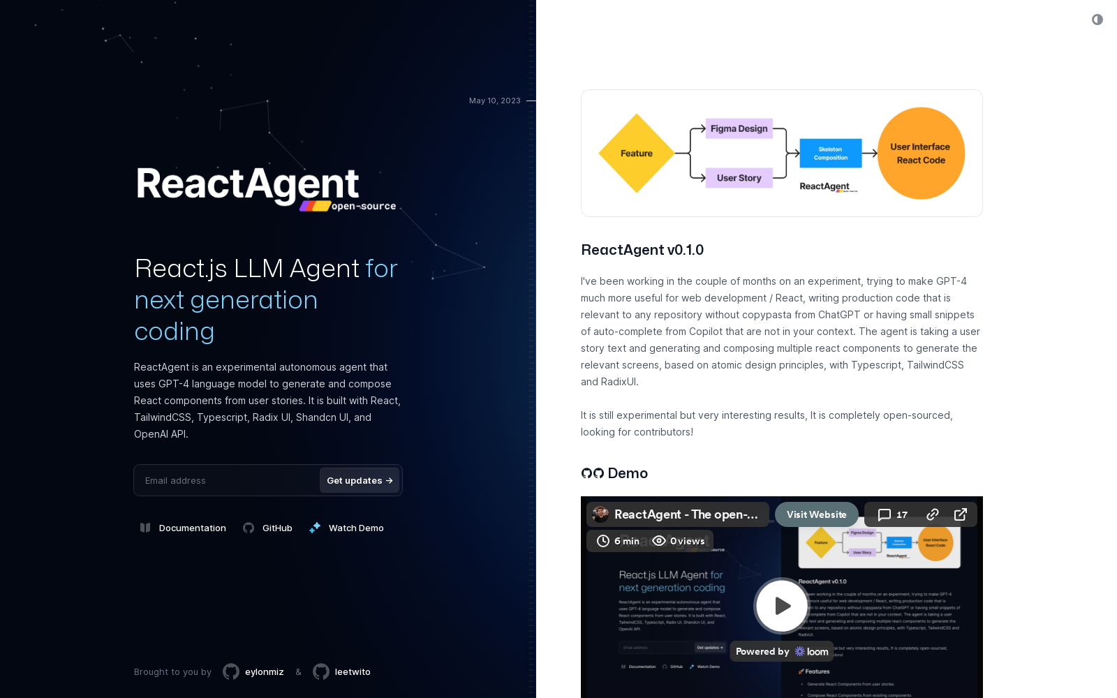 ReactAgent - The open-source React.js LLM Agent - code.market