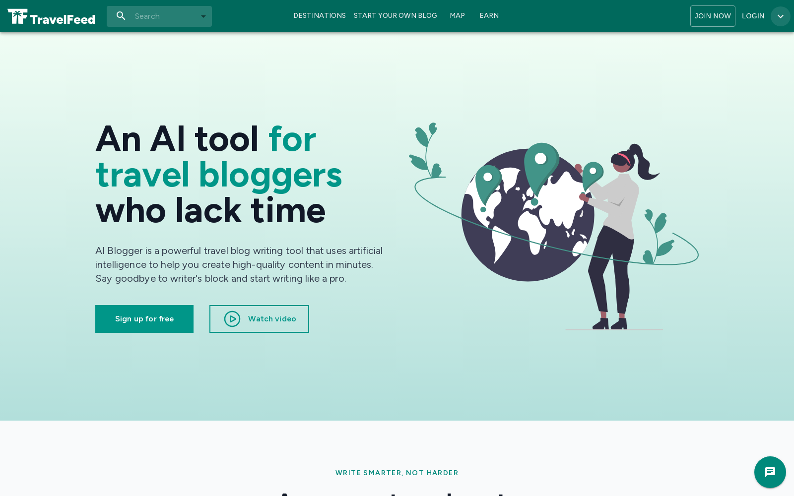 AI Travel Blogging Assistant - TravelFeed: Travel, Write, Earn
