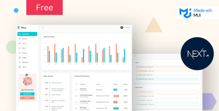 Flexy Free Next.js Admin Dashboard Template