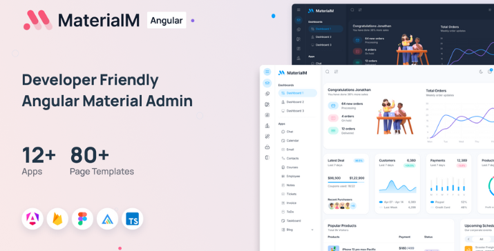 MaterialM Angular Admin Dashboard Template image