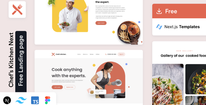 Chefs Kitchen NextJs Landing Page Template