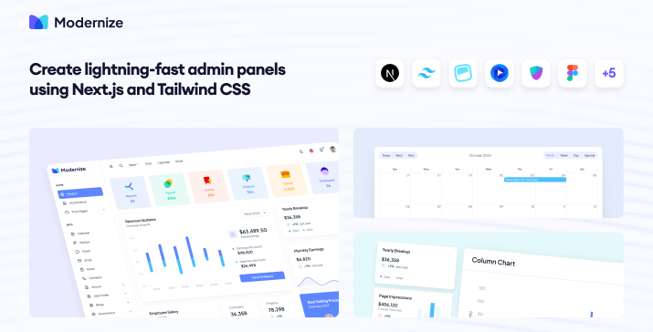 Modernize Nextjs and Tailwind Admin Dashboard Template