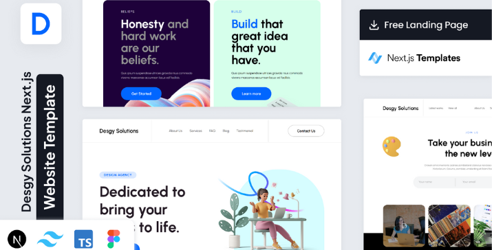 Desgy Nextjs Landing Page Template