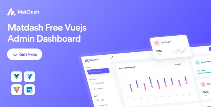 MatDash Free VueJs Admin Dashboard Template