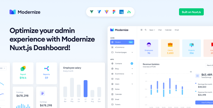 Modernize Nuxtjs Admin Dashboard Template