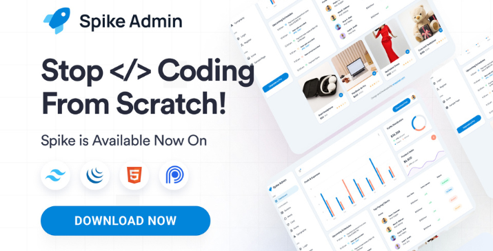 Spike Free Tailwind Admin Dashboard Template