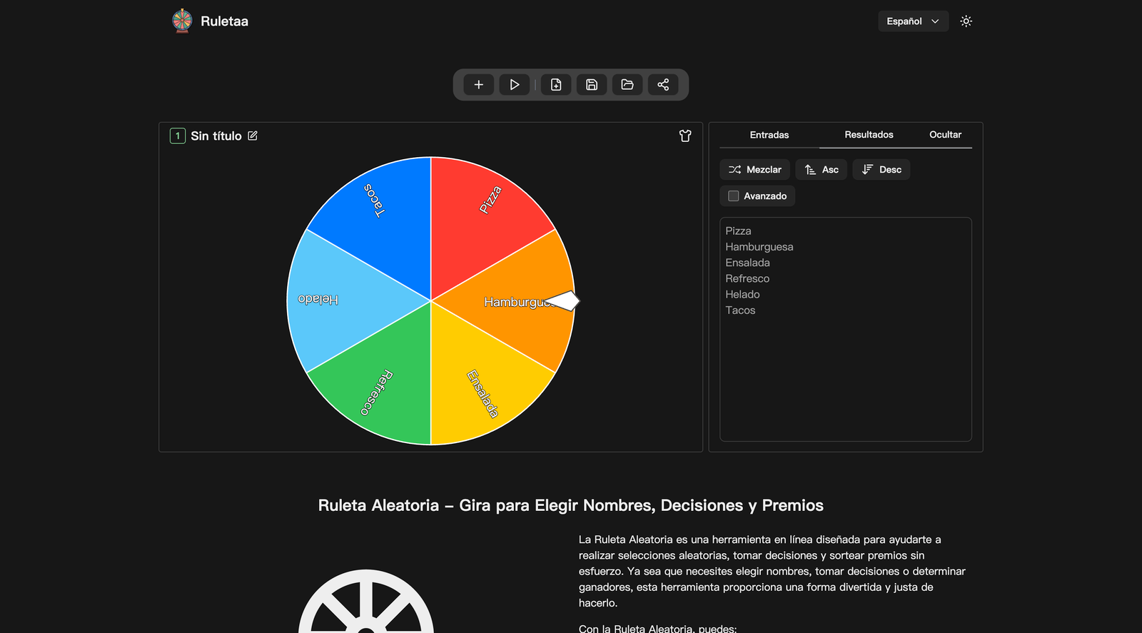 Ruletaa - Spin the Random Wheel Online