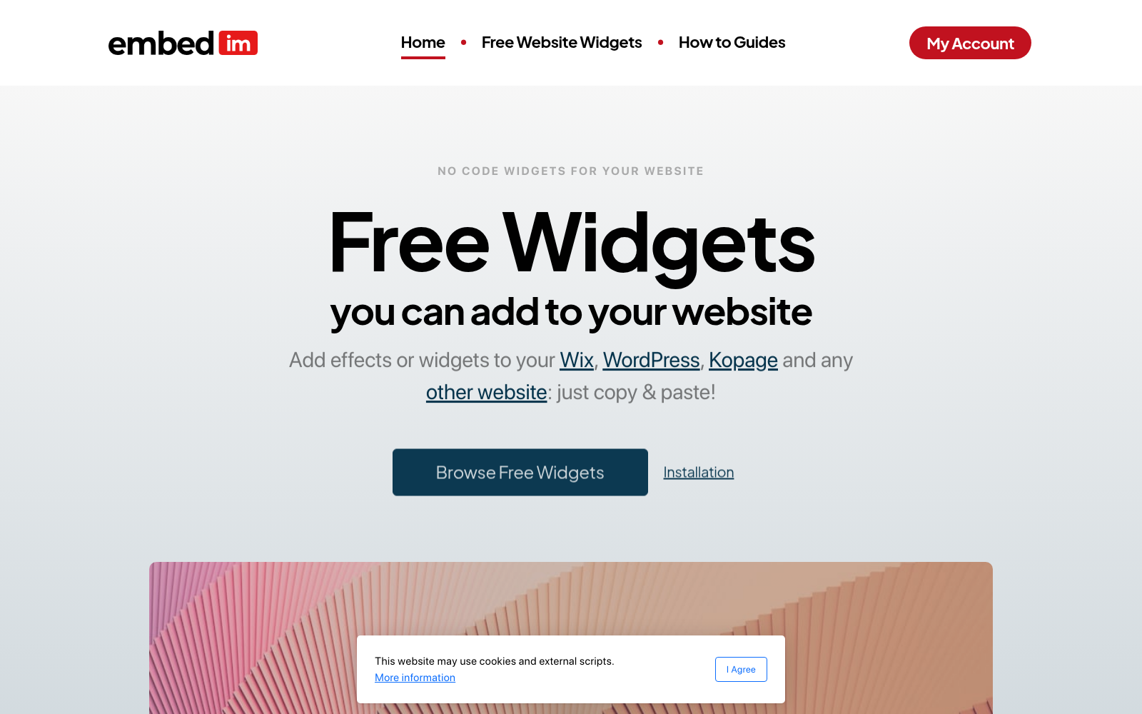 Embed.im - free widgets to install in any website